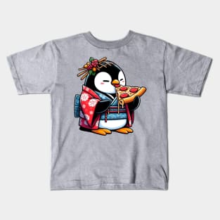 Pizza penguin Kids T-Shirt